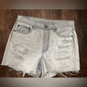 AEO distressed denim shorts